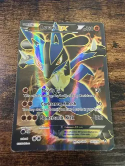 Pokemon Lucario EX 107/111 Full Art Ultra Rare Basic Holo HP180 English DMG - Image 1