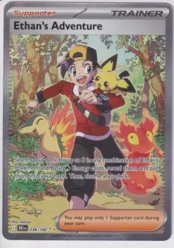 Pokemon TCG Ethan's Adventure Destined Rivals 236/182 Special Illustration Rare - Image 1