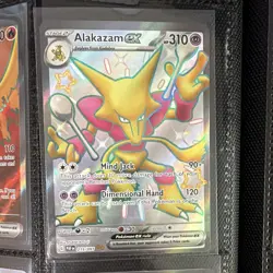Pokemon TCG Alakazam ex 215/091 SV: Paldean Fates Holo Ultra Rare English - Image 1