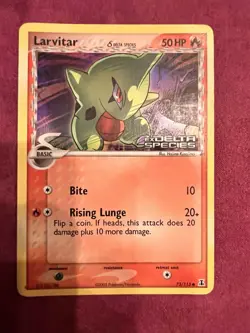 Pokemon TCG Delta Species 73/113 Larvitar Delta Species Reverse Holo - Image 1