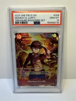 2024 One Piece Monkey D Luffy Treasure Booster Set #006 PSA Gem Mint 10 - Image 1