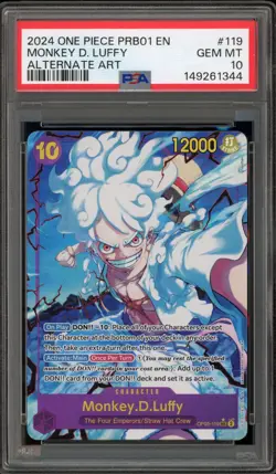 One Piece CCG Monkey.D.Luffy Alternate Art OP05-119 PSA 10 Gem Mint - Image 1