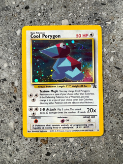 Pokemon TCG Cards Cool Porygon 15 WOTC Black Star Promo Holo NM * Swirl * - Image 1