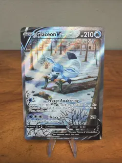 Glaceon v Evolving Skies Card 175/203 (Damaged Binder Copy) - Image 1