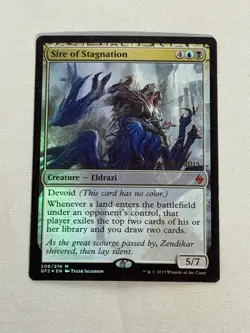 MTG FOIL Prerelease Sire of Stagnation Battle for Zendikar Magic the Gathering - Image 1
