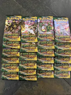 24x Pokemon Evolving Skies Booster Packs – Sealed, Untampered, High Chase Set 🔥 - Image 1