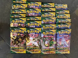 24x Pokemon Evolving Skies Booster Packs – Sealed, Untampered, High Chase Set 🔥 - Image 2