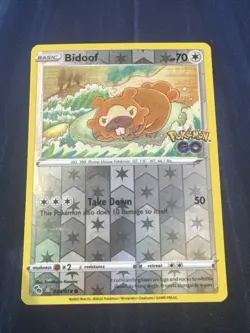 Bidoof 059/078 – Peelable Ditto Reverse Holo – Pokemon GO - Sword & Shield - Image 1