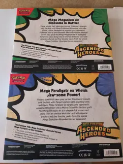 Pokemon Mega Evolution Ascended Heroes Feraligatr & Meganium Ex 2 Box Lot - Image 2