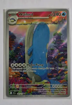 Pokemon Wailord SV09 Journey Together Illustration Rare Holo 162/159 HP 240 - Image 1