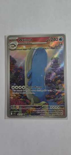 Pokemon Wailord SV09 Journey Together Illustration Rare Holo 162/159 HP 240 - Image 2