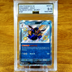 Pokemon SV Paldean Fates Secret Kingambit 187/091 AGS Mint+ 9.5 Shiny Holo 2024 - Image 1