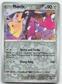 Mawile #112/162 (Reverse Holo) (NM) SV05: Temporal Forces TEF Pokemon - Image 1