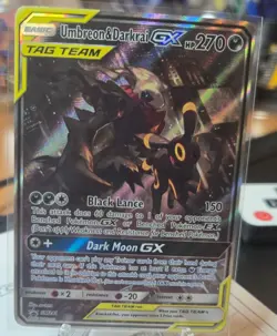 FULL ART Umbreon & Darkrai GX ULTRA RARE Tag Team SM241 Pokemon Holo Promo - LP - Image 1