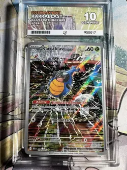 ACE 10 Pokemon TCG Black Bolt Rare Art Karrablast 094/086 English Matching Label - Image 1