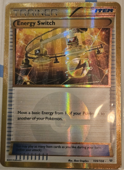 NM - Pokemon Energy Switch 109/108 Secret Rare Holo Roaring Skies - Image 1