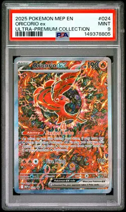 2025 POKEMON MEP EN-ME BLACK STAR PROMO #024 ORICORIO EX PSA 9 - Image 1