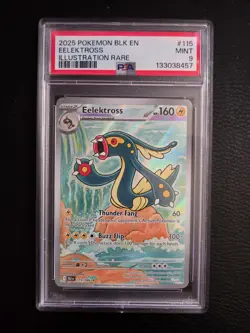 Pokemon TCG Eelektross #115/086 SV Black Bolt Illustration Rare PSA 9 - Image 1
