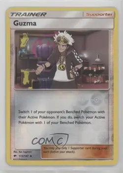 Guzma Reverse Foil Pokemon Sun & Moon Burning Shadows #115 - Image 1