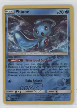 Phione Reverse Foil Pokemon Sun & Moon Cosmic Eclipse #57 - Image 1
