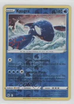 Kyogre Reverse Foil Pokemon Sword & Shield Crown Zenith #036 - Image 1