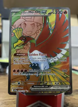 Pokemon TCG Ethan's Ho-Oh EX Ultra Rare Full Art Destined Rivals 209/182 - NM - Image 1