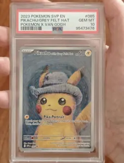 Pokemon TCG Pikachu with Grey Felt Hat 085 English Promo PSA 10 HP 60 - Image 1