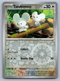 Pokemon TCG SV: Paldean Fates Tandemaus 073/091 Reverse Holo - Image 1