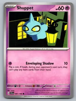 Pokemon TCG SV01: Scarlet & Violet Base Set Shuppet 087/198 - Image 1