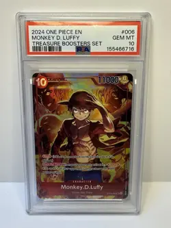 2024 One Piece Monkey D Luffy Treasure Booster Set #006 PSA Gem Mint 10 - Image 1