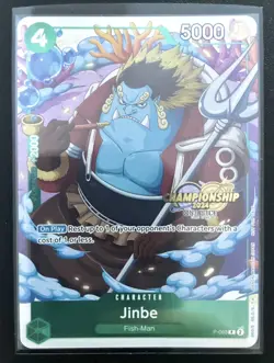 One Piece Card Game TCG English Jinbe P-063 Champion 2024 Event Pack - Image 1