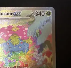 Pokemon Venusaur ex 198/165 Scarlet & Violet 151 Full Art Holo EX Rare Card - Image 3