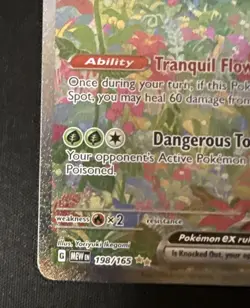 Pokemon Venusaur ex 198/165 Scarlet & Violet 151 Full Art Holo EX Rare Card - Image 5