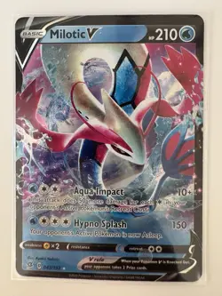 Pokemon TCG Milotic v 43/192 SWSH Rebel Clash Ultra Rare Card NM - Image 2