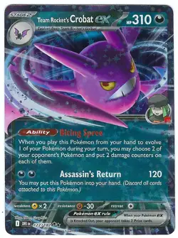 Pokemon TCG, Team Rocket's Crobat Ex 122/182 - Destined Rivals - Image 1