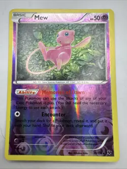 Pokemon Mew 29/124 Rare Reverse Holo XY Fates Collide - Image 1