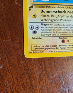 Pokemon Flying Pikachu German 25/53 WOTC Black Star Promo - LP - Image 4