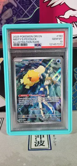 Pokemon TCG Misty's Psyduck 193/182 Destined Rivals Illustration Rare PSA 10 - Image 1
