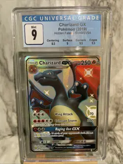 2019 Pokemon Sun & Moon Hidden Fates Shiny Vault Charizard #SV49/SV94 GX CGC 9 - Image 1