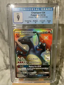2019 Pokemon Sun & Moon Hidden Fates Shiny Vault Charizard #SV49/SV94 GX CGC 9 - Image 2
