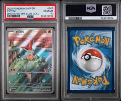 2025 Pokemon SVP EN-SV Black Star Promo Unova Victini Illus Coll #208 PSA 10 - Image 1