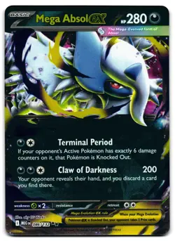 Mega Absol ex 086/132 - 🌊 Mega Evolution Double Rare Pokemon TCG 🖤 - M/LP - Image 1