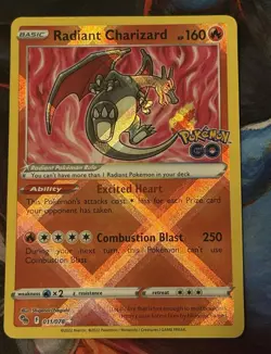 Radiant Charizard 011/078: Pokemon GO Radiant Rare Holo. NM Pokemon - Image 1