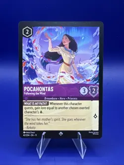 Pocahontas Following The Wind 42/204 Super Rare Lorcana Winterspell - Image 1