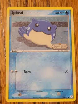 Pokemon Spheal 65/92 Legend Maker Reverse Holo Common Basic 50HP 2006 Card LP - Image 1