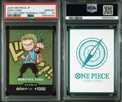 PSA 10 Roronoa Zoro DON!! Card Promo One Piece Japanese Kumamoto Prefecture - Image 3