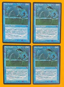 MTG RIVER MERFOLK (x4) Fallen Empires (OldManMTG 010-514) - Image 1