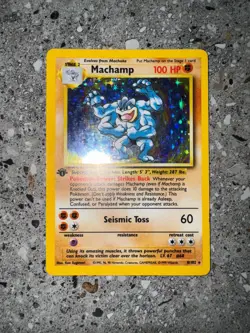 Pokemon TCG Cards 1st Edition Machamp 8/102 Base Set Holo Rare LP - Image 3