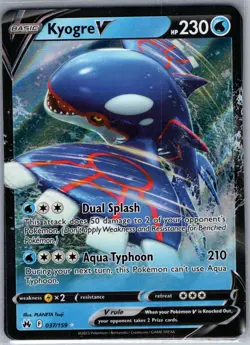 Kyogre V 037/159 SWSH: Crown Zenith - Pokemon Card - NM - Image 1