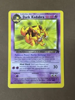 Dark Kadabra 39/82 Uncommon Team Rocket Pokemon Moderately Played - Image 1